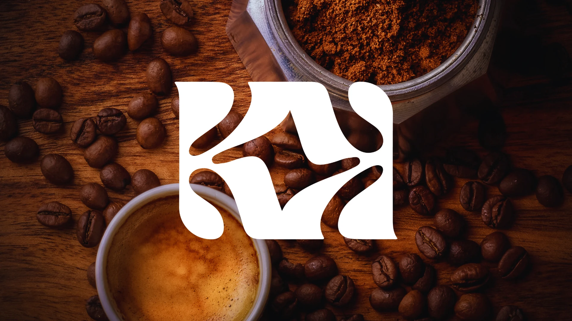 Kimya Coffee symbol on coffee beans